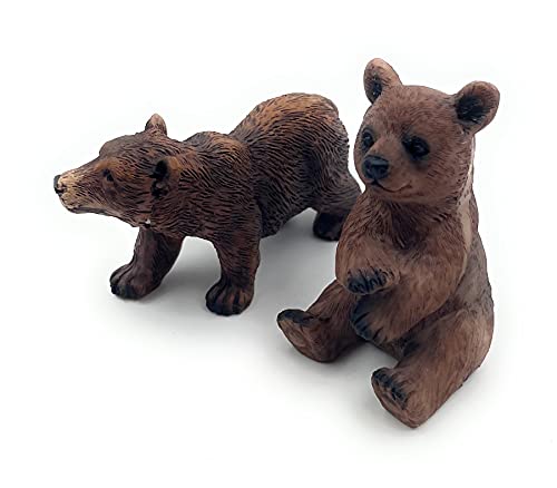 Onwomania Polyresin Figur Braunbär Bär Grizzly Tier Dekofigur aus Polyresin Braun 6,5 cm von Onwomania