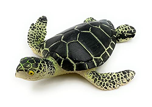 Onwomania Polyresin Figur Meeresschildkröte Schildkröte Landwirbeltier Tier Dekofigur aus Polyresin Grün 9 cm von Onwomania