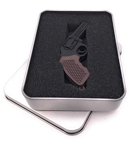 Onwomania Revolver in schwarz Pistole Kolt USB Stick in Alu Geschenkbox 32 GB USB 3.0 von Onwomania