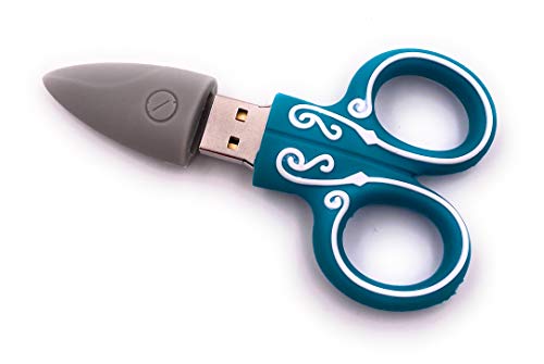 Onwomania Schere Nähen Schneider - Türkis USB Stick 32GB USB 2.0 von Onwomania