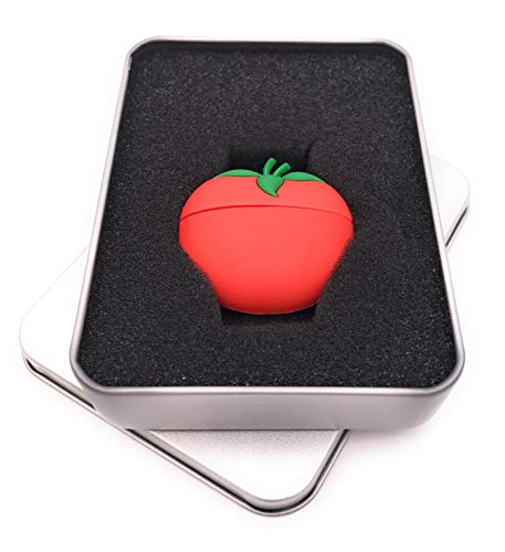 Onwomania Tomate Nachtschattengewächs Gemüse Essen rot USB Stick in Alu Geschenkbox 128 GB USB 3.0 von Onwomania