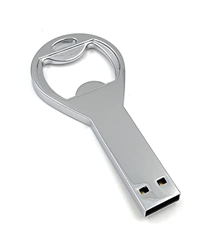 Onwomania USB Stick 16GB Flaschenöffner aus Metall Silber USB Speicherstick - Datenspeicher - Memory Stick für Laptop Notebook Ultrabook von Onwomania