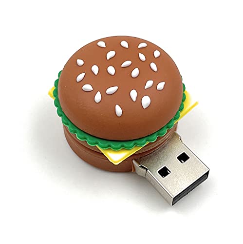 Onwomania USB Stick 8GB Hamburger Cheeseburger Burger Braun USB Speicherstick - Datenspeicher - Memory Stick für Laptop Notebook Ultrabook von Onwomania