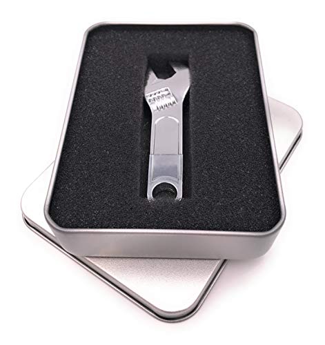 Onwomania Zange Schraubenschlüssel aus Metall Werkzeug USB Stick in Alu Geschenkbox 32 GB USB 3.0 von Onwomania