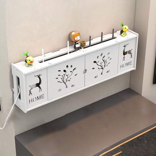Onxyrbyte WiFi Router Storage Box,Wand WLAN-Router Aufbewahrungsbox,Router Aufbewahrungsbox,Router Schrank,Heizkörper Abdeckung WLAN Box,Router Verstecken,Router Box,für Router Kabel Organizer von Onxyrbyte