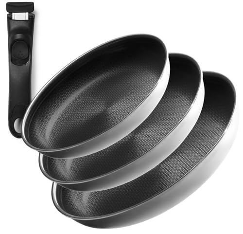 ONYX Cookware Bratpfannenset 3-teilig – 24 cm, 26 cm & 28 cm Mit Abnehmbarem Griff | Antihaft Pfannen Induktion | Platzsparendes Kochgeschirr | Spülmaschinengeeignet & PFAS-frei | Ofenfest Bis 260°C ONYX Cookware Bratpfannenset 3-teilig – 24 cm, 26 cm & 28 cm Mit Abnehmbarem Griff | Antihaft Pfannen Induktion | Platzsparendes Kochgeschirr | Spülmaschinengeeignet & PFAS-frei | Ofenfest Bis 260°C von Onyx Cookware