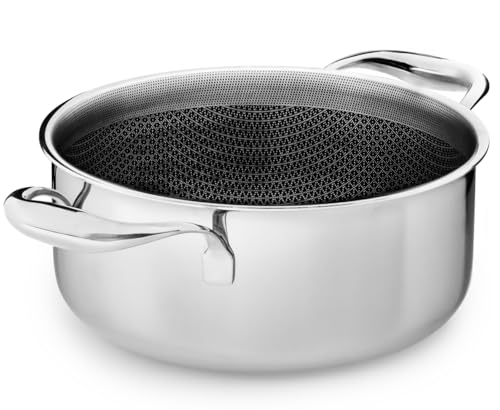 ONYX Kochtopf 20 cm, 2.8 l | Beschichteter Topf Induktion | Für Alle Herdarten | Kratzfeste Antihaft-Oberfläche | 3-Schicht Edelstahl/Aluminium von Onyx Cookware