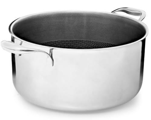 ONYX Kochtopf 28 cm, 8.2 l | Beschichteter Topf Induktion | Für Alle Herdarten | Kratzfeste Antihaft-Oberfläche | 3-Schicht Edelstahl/Aluminium von Onyx Cookware