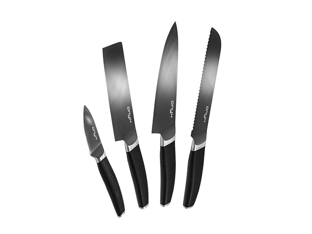 Onyx Cookware 4-stück Koch-nakiri-messerset Onyx Cookware 4-stück Koch-nakiri-messerset von Onyx Cookware