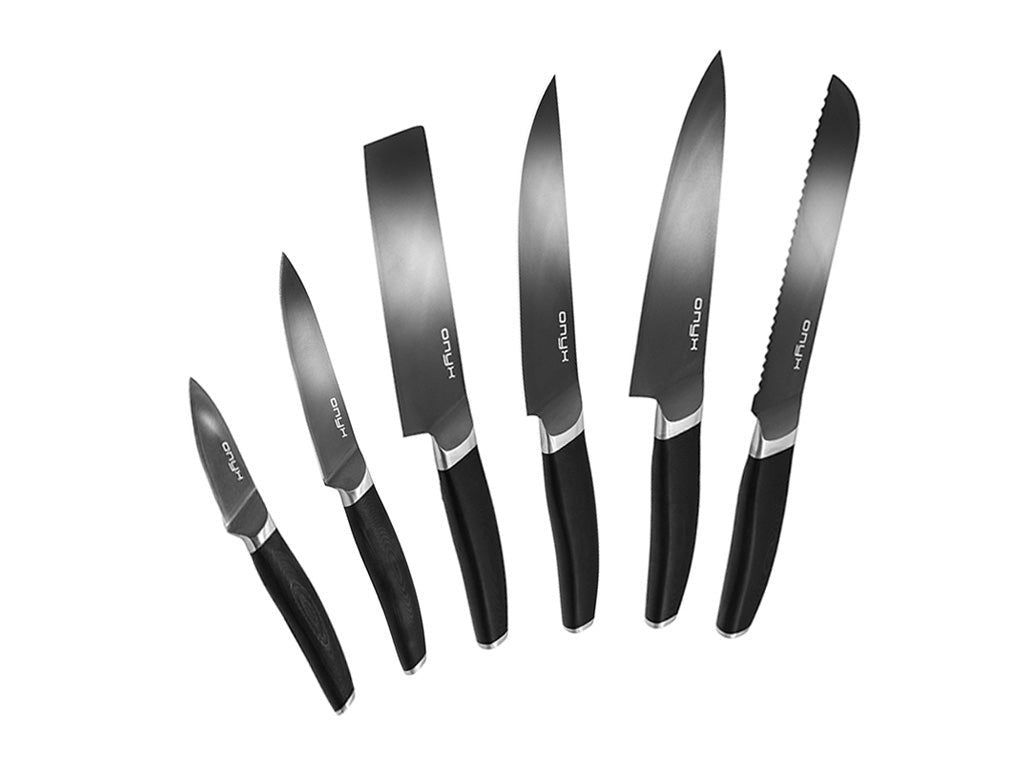 Onyx Cookware 6-stück Allround-nakiri-messerset Onyx Cookware 6-stück Allround-nakiri-messerset von Onyx Cookware