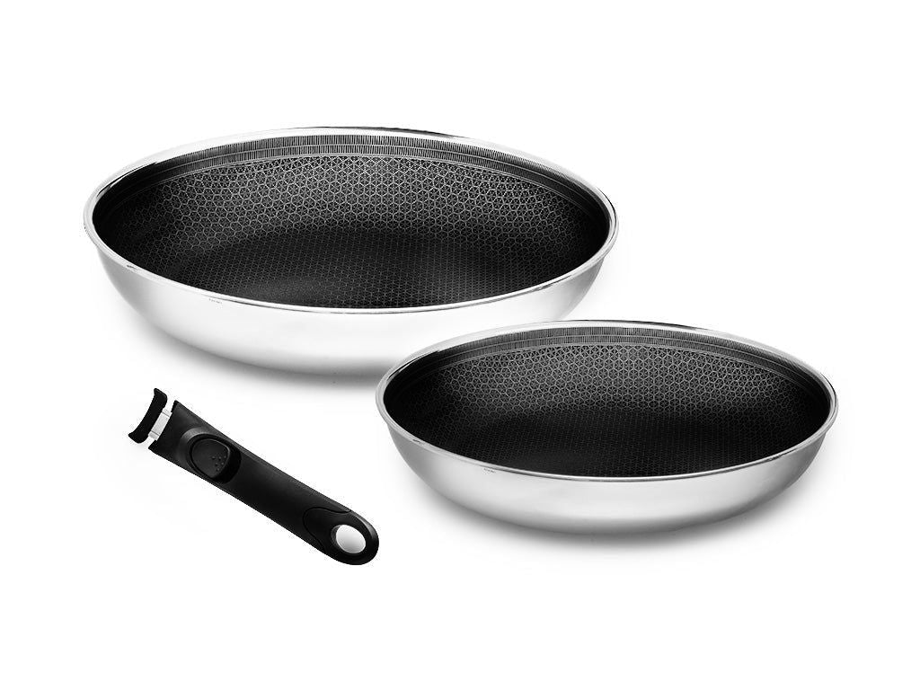 Onyx Cookware Bratpfanne Mit Abnehmbarem Griff 2 Stück Set von Onyx Cookware