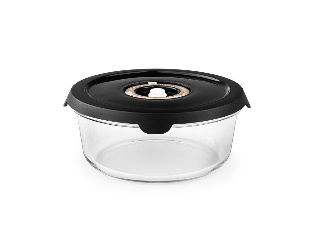 Onyx Cookware Runde Vakuumglasbehälter – 930ml Onyx Cookware Runde Vakuumglasbehälter – 930ml von Onyx Cookware