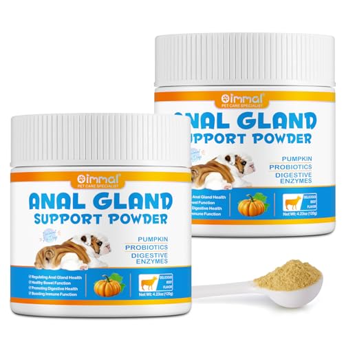 Hund Analdrüse Unterstützung Pulver 120G, Analdrüsen Ballaststoff-Ergänzungs-Pulver, Angereichert Mit Gurke Und Probiotika Und Verdauungsenzyme, Aufrechterhaltung Der Darmgesundheit Bei Hunden von Onznoz