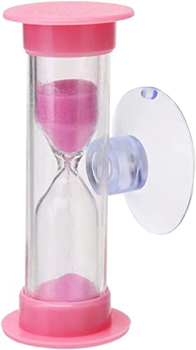 Sanduhr-Timer, 3 Minuten Kinder-Zähneputz-Timer mit Saugnapf Dekoration Handgemachte Sanduhr Kinder-Zähneputz-Timer (rosa) von Ndier