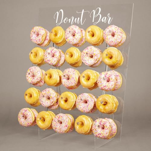 Opal Lily Donut-Wandständer – Acryl-Donut-Ständer für 50 Donuts, XL-Donut-Brett, großer Donut-Wandständer für Party- und Hochzeitsdekoration, Donut-Halter, Party-Dessert-Ständer von Opal Lily