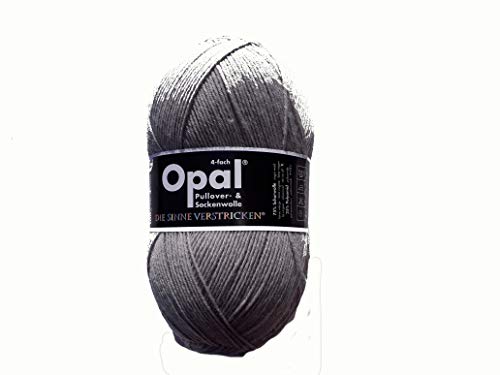 100g Sockenwolle Opal uni - Fb. Mittelgrau - Fb.-Nr. 5193 von OPAL