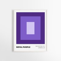 London Purple Blocks Art Print | Poster Color Block Wall Ausdruckbare Lila Farbverlauf Abstrakte Pastellkunst Startseite Deko von OpaleDesignArt