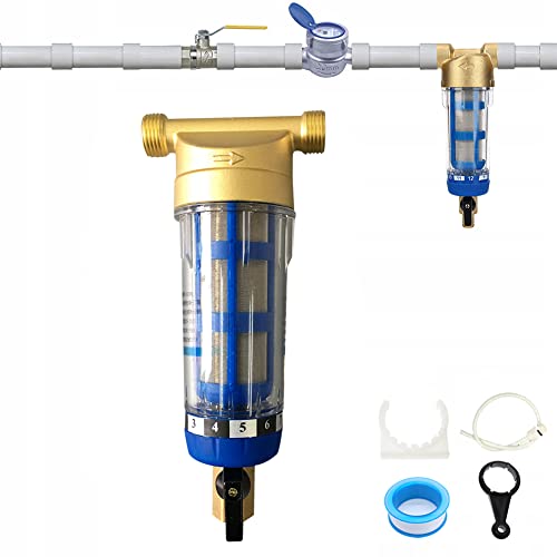 40 Mikron Spin Down Sediment Wasserfilter Wiederverwendbar Außengewinde Wasservorfilter Sedimentfilter für Brunnenwasserschlauch-Sedimentfilter (3/4" Außengewinde) von Opaltool