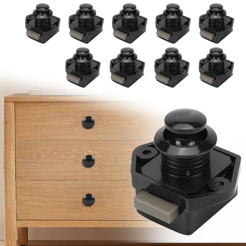 Opaltool Push Lock Button Catch, 18-22mm Schlüsselloses Türschloss mit Schraube, Schranktürverriegelung für RV Camping Wohnwagen Wohnmobil Van Boot Schranktür von Opaltool