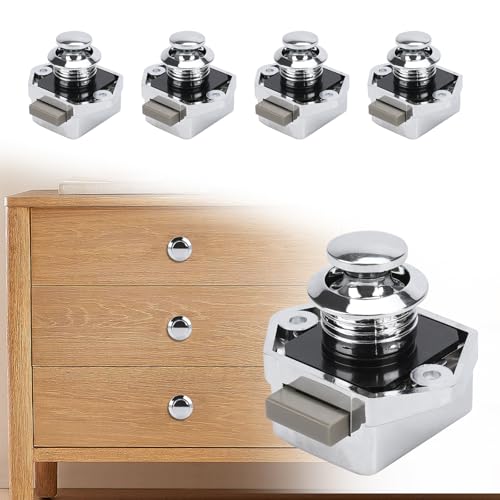 Opaltool Push Lock Button Catch, 18-22mm Schlüsselloses Türschloss mit Schraube, Schranktürverriegelung für RV Camping Wohnwagen Wohnmobil Van Boot Schranktür Opaltool Push Lock Button Catch, 18-22mm Schlüsselloses Türschloss mit Schraube, Schranktürverriegelung für RV Camping Wohnwagen Wohnmobil Van Boot Schranktür von Opaltool