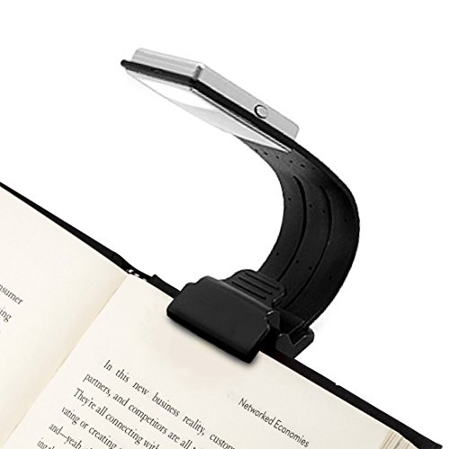 Opard Leselampe -4 einstellbare Helligkeit zu entwerfen -Lampe mit Klammer kleineLeselicht flexibel Buch Lesen- Led Leselampe für Kindle- Akku der Leuchte wiederaufladbar über USB, Schwarz von Opard