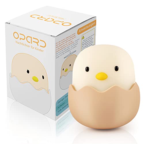 Opard LED Nachtlicht Kinder Baby, Dimmbare Stilllicht, Tragbare Eierschale Touch Lampe mit USB Ladefunktion, Warmweißes Licht für Babyzimmer & Schlafzimmer von Opard