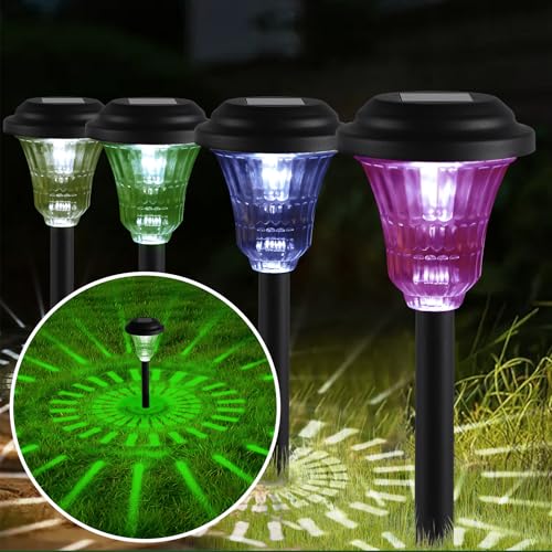 Opard Solar Pfadlichter Solarlampen für außen 8 Stück Solarleuchten für Garten, Wasserdichte automatisches Ein-/Ausschalten Solarlampe für Terrasse, Rasen, Hof, Wege von Opard