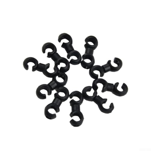 10 S-förmige Clips zur Organisation von Bremskabel und Schaltwerk an Ihrem Fahrrad (schwarz) von Opatiny