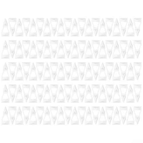 100 Stück Regalstützen für 16 mm Bretter, weiße Kunststoff-Schrank-Regal-Clips mit selbstschließendem Design für stabile und sichere Tragfähigkeit von Opatiny