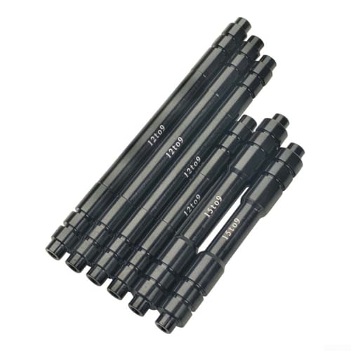 15/12 mm auf 9 mm Steckachsenadapter für Fahrradnabenumbau mit Gummi-Unterlegscheiben (vorne 100 mm 15 auf 9) von Opatiny