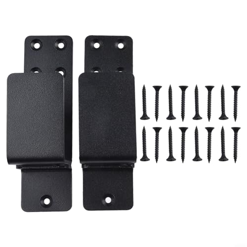 2 Stück Drop Open Bar Holders Secure Door Barrikade Brackets for Home Use (Schwarz) von Opatiny