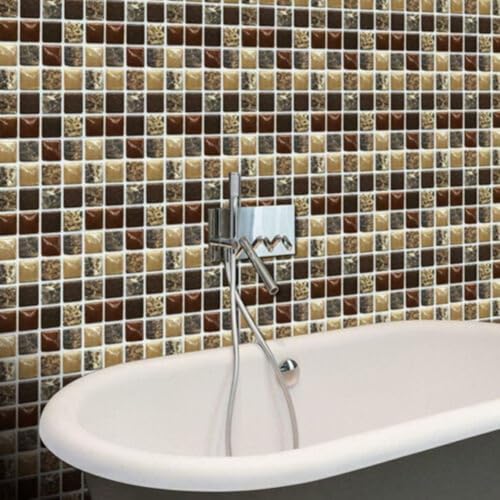 20 Stück 3D Mosaik Fliesenaufkleber für Küche und Badezimmer Wanddekoration, wasserdicht, ölbeständig, kratzfest, PVC-Material für glatte Oberflächen von Opatiny