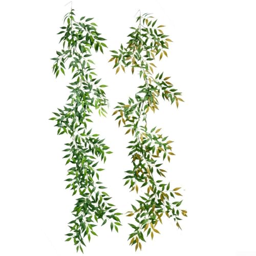 200 cm lebensechte Eukalyptusrebe für Hochzeiten künstliches Rattan für Innen- und Außendekoration (B) von Opatiny