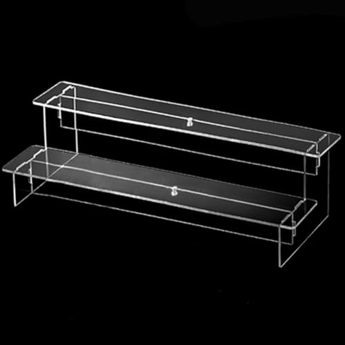 25 Schichten transparentes Acryl-Aufbewahrungsregal für Parfüms und Schmuck (2 Schichten 29 cm) von Opatiny
