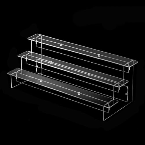 25 Schichten transparentes Acryl-Aufbewahrungsregal für Parfüms und Schmuck (3 Schichten 40 cm) von Opatiny