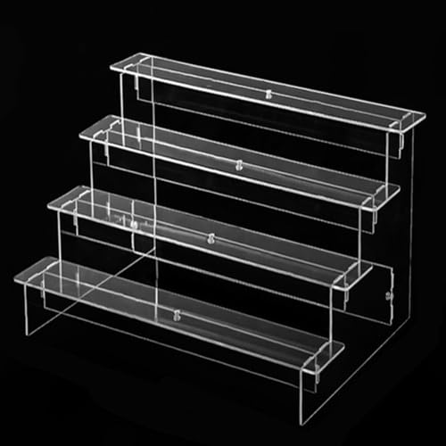 25 Schichten transparentes Acryl-Aufbewahrungsregal für Parfüms und Schmuck (4 Schichten 20 cm) von Opatiny