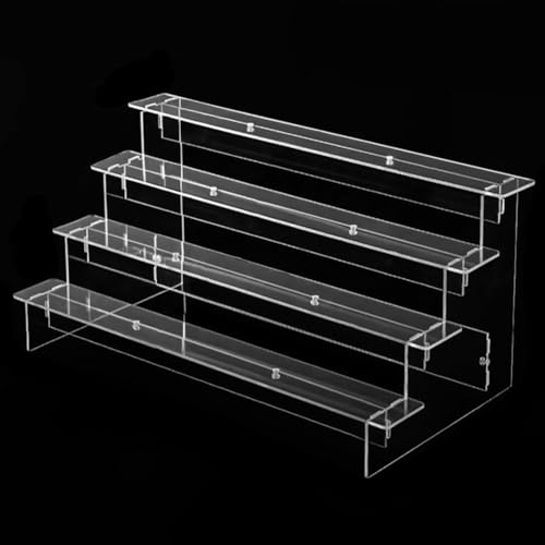 25 Schichten transparentes Acryl-Aufbewahrungsregal für Parfüms und Schmuck (4 Schichten 35 cm) von Opatiny