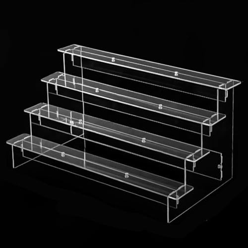 25 Schichten transparentes Acryl-Aufbewahrungsregal für Parfüms und Schmuck (4 Schichten 40 cm) von Opatiny