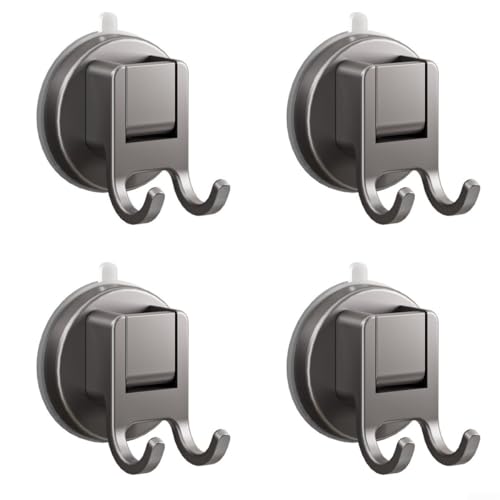 4 Stück Saugnapfhaken mit abnehmbarem Design, geeignet für Bad und Küche, Verwendung auf glatten Fliesen, Glas, PVC, Metalloberflächen, Handtüchern und Utensilien von Opatiny