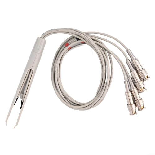4-adriges Kabel für SMD-Brücken-Test-Clip-Kabel für genaue LCR-Messungen von Induktivität, Kapazität und Widerstand von Opatiny