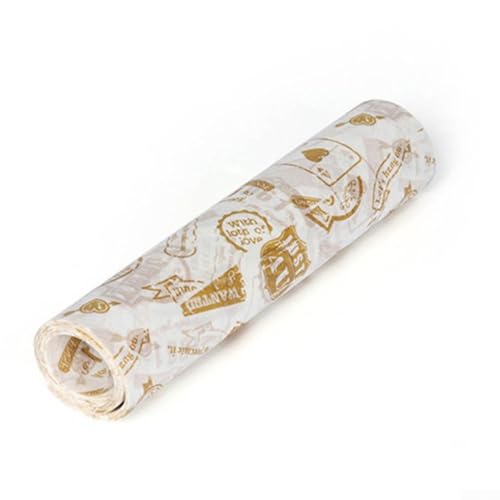 50 Stück Wachs-Backverpackungen, ölbeständiges Sandwichpapier für Brot mit fett- und wasserdichten Eigenschaften, geeignet für Mikrowelle und Lagerung bei Raumtemperatur (Stempelversiegelung 50 Stück) von Opatiny