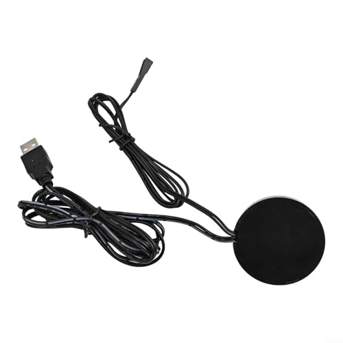 5V USB Touch Sensor Dimmschalter für Holz, kompatibel mit Stein, Glas und mehr (Schwarz) von Opatiny