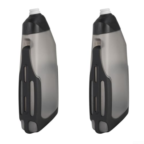 600 ml Fahrrad-Wasserflasche und Fahrrad-Flaschenhalter mit Schrauben – aerodynamisches Design, Wasserkocher, Sportflasche für Rennräder, Mountainbikes (2 Stück) von Opatiny