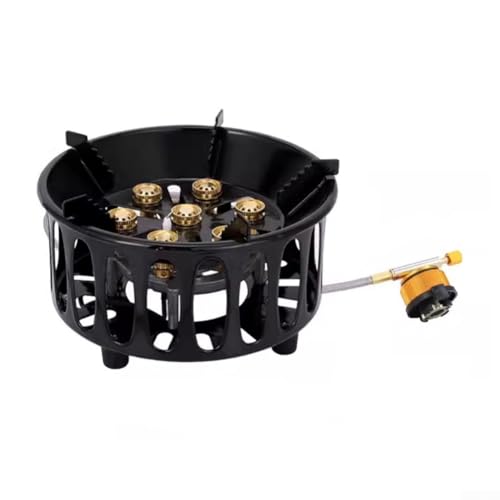 7core winddichter tragbarer Campingkocher 16800 W Gasbrenner mit Wellenschliff für sicheres Kochen im Freien (B) von Opatiny