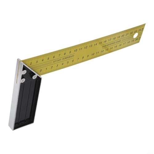 90 Grad L Vierkantlineal Edelstahl Werkzeug für Tischler, für Holzbearbeitung und technische Messung (35 cm) von Opatiny
