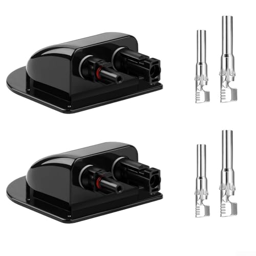 ABS wasserdichte Solar-Kabel-Abzweigdose für Gehäuse von Solarpanel-Kabeln, unterstützt Dual-Kabeleinführung, geeignet für Wohnmobile, Boote, Wohnwagen und Garten-Solarmodule (2 Stück) von Opatiny