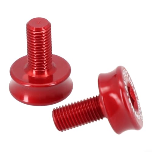 Aluminium M8 Kurbelschrauben optimiert für Fahrrad-Tretlager-Stärke und Langlebigkeit (rot) von Opatiny