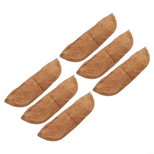 Atmungsaktive Kokosfaser-Hängekorb-Auskleidung für den Einsatz in der Gartenarbeit und Blumenausstellung, fördert die Luftzirkulation und Wasserableitung für gesundes Pflanzenwachstum (6 Stück) von Opatiny