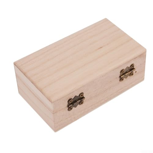 Aufbewahrungsbox aus Holz, mit Scharnier, zum Basteln und Personalisieren von Andenken, S + M + L von Opatiny