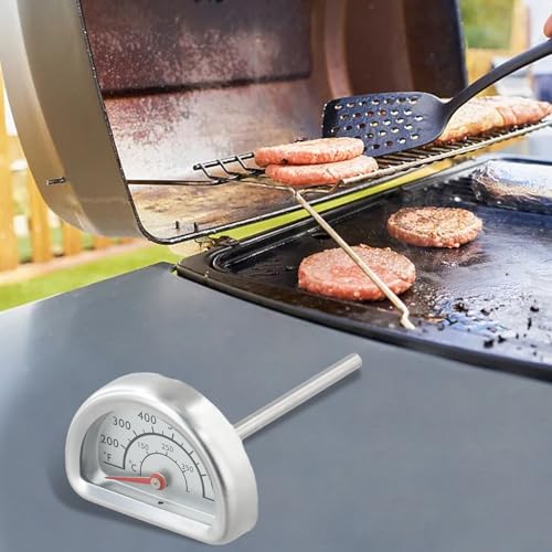 Bimetallthermometer aus Edelstahl für Grill- und Ofenanwendungen mit klarem Zifferblatt von Opatiny